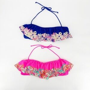 2 American Eagle Tropical Print Bandeau Style Size XLarge